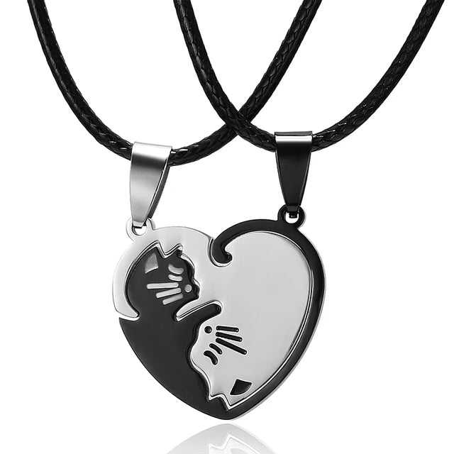 Yin-Yang Cat Puzzel Necklace