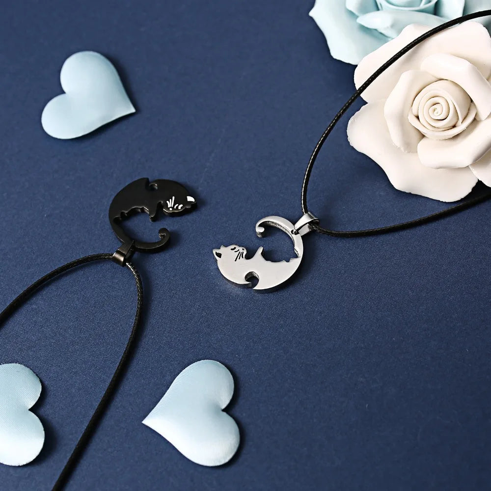 Yin-Yang Cat Puzzel Necklace