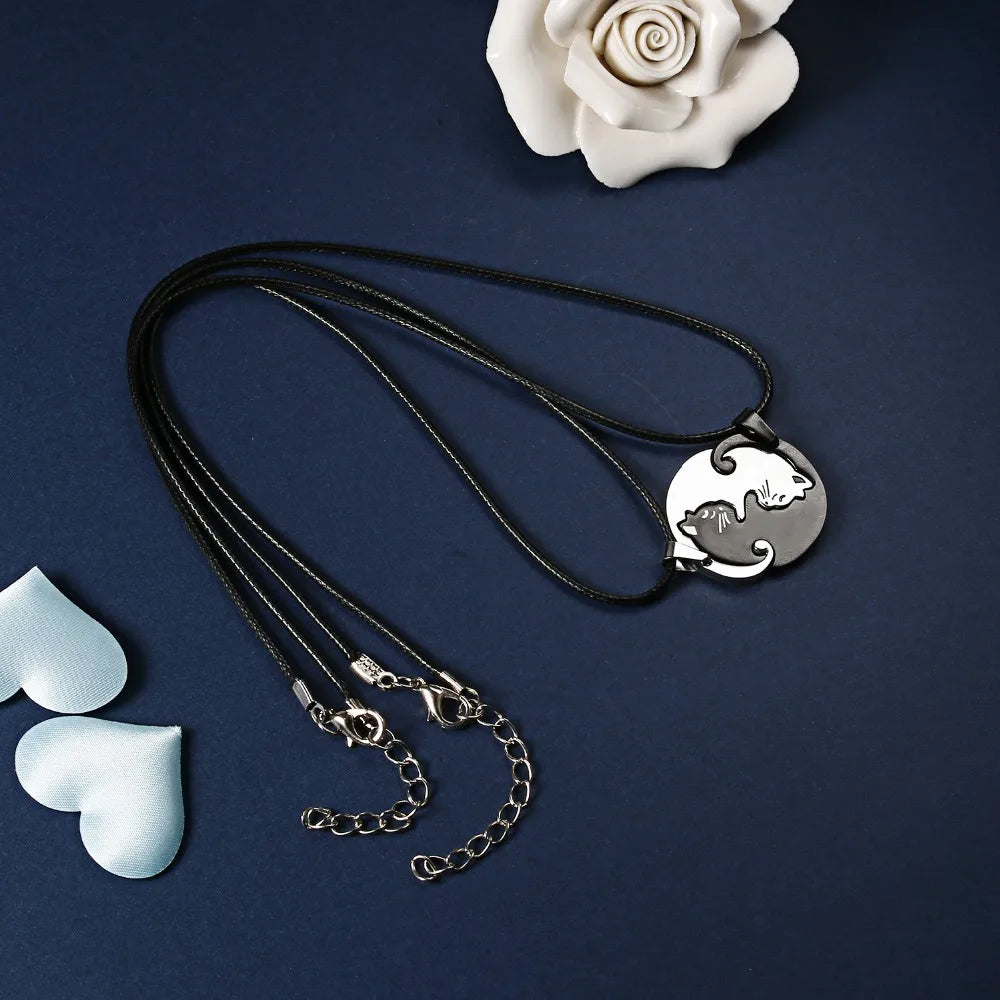Yin-Yang Cat Puzzel Necklace