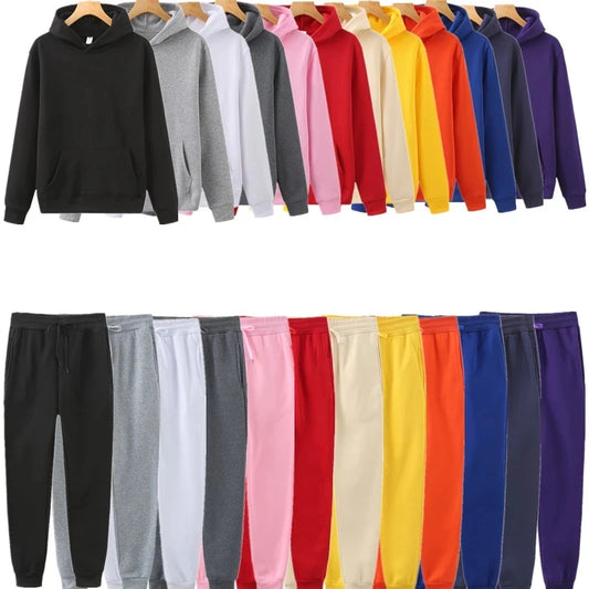 New 12 color men's Hoodie, fashion brand sportswear, Hoodie + sweatpants, two piece Hoodie , informal , men's sportswear 2024