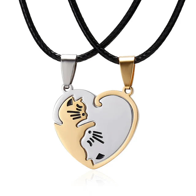 Yin-Yang Cat Puzzel Necklace