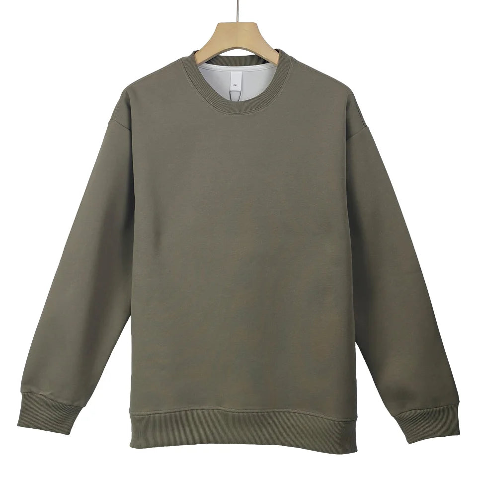 Heavyweight Loose Sweatshirt – Unisex Solid Color Casual Pullover (M-4XL)