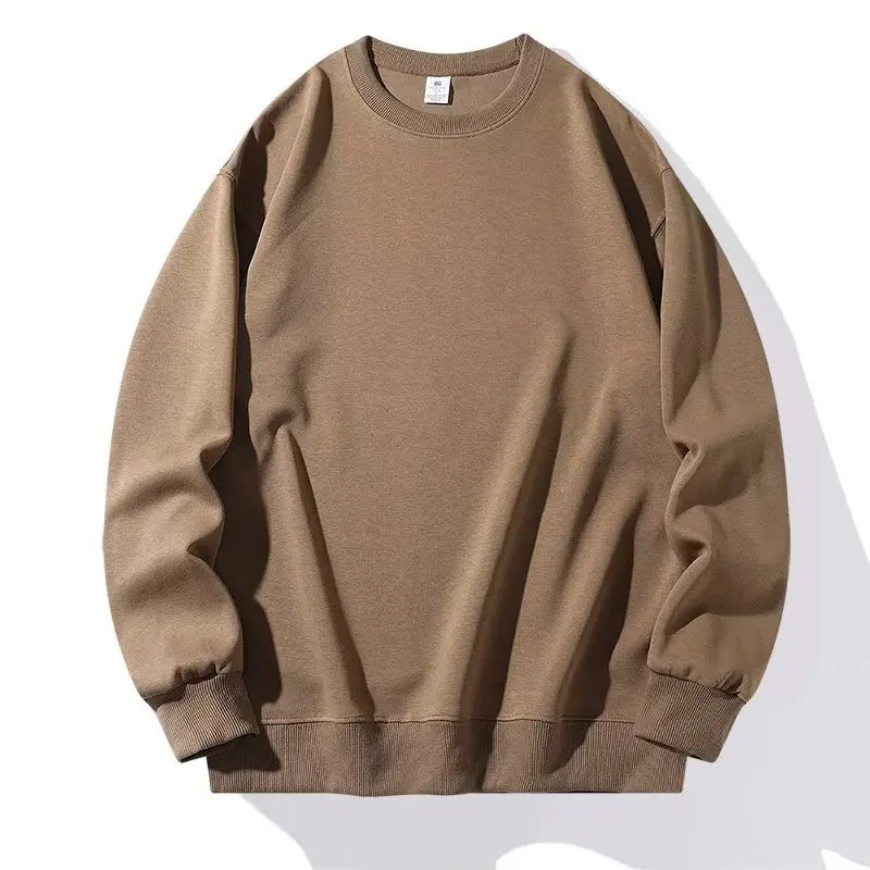 Heavyweight Loose Sweatshirt – Unisex Solid Color Casual Pullover (M-4XL)