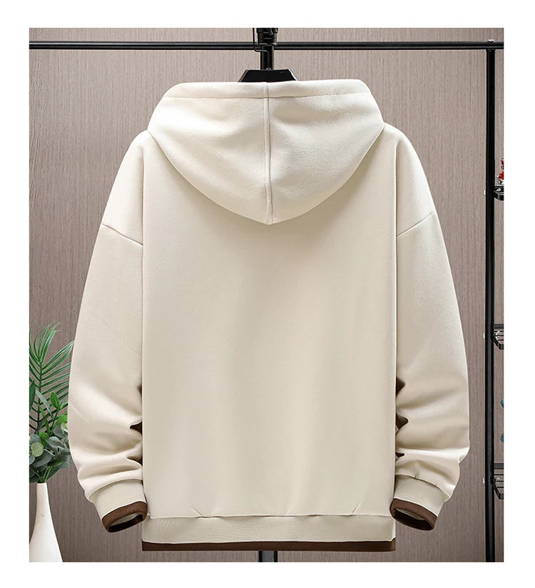 Men's Hip-Hop Pullover Hoodie – Black & White
