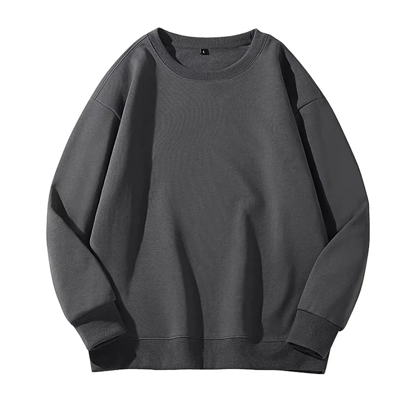 Heavyweight Loose Sweatshirt – Unisex Solid Color Casual Pullover (M-4XL)