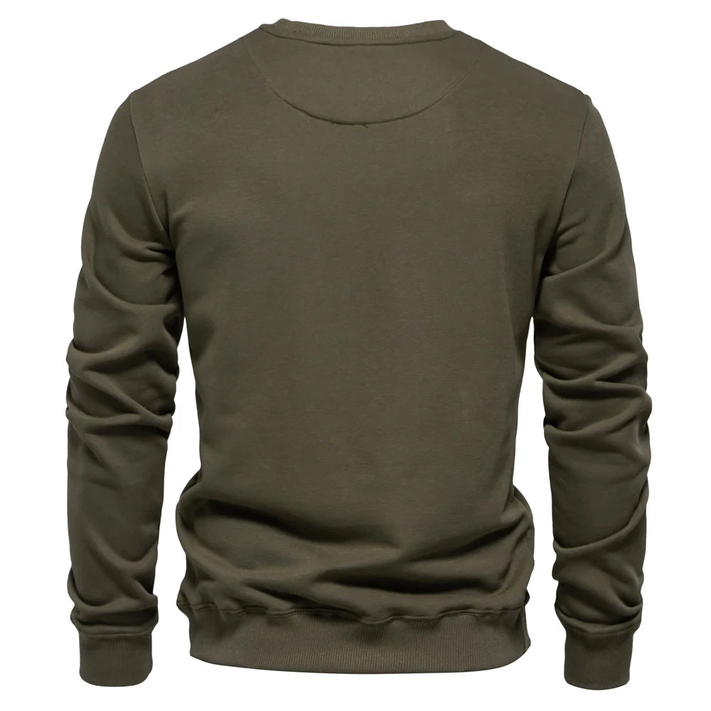 AIOPESON Men's Cotton-Blend Crew Neck Sweatshirt