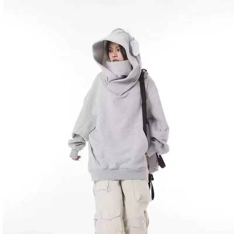 Fashionable American Style Sweatshirt Trendy Brand Men Women's Niche Design Sensibility Loose Fit Top Scene Hooded Sweatshirt