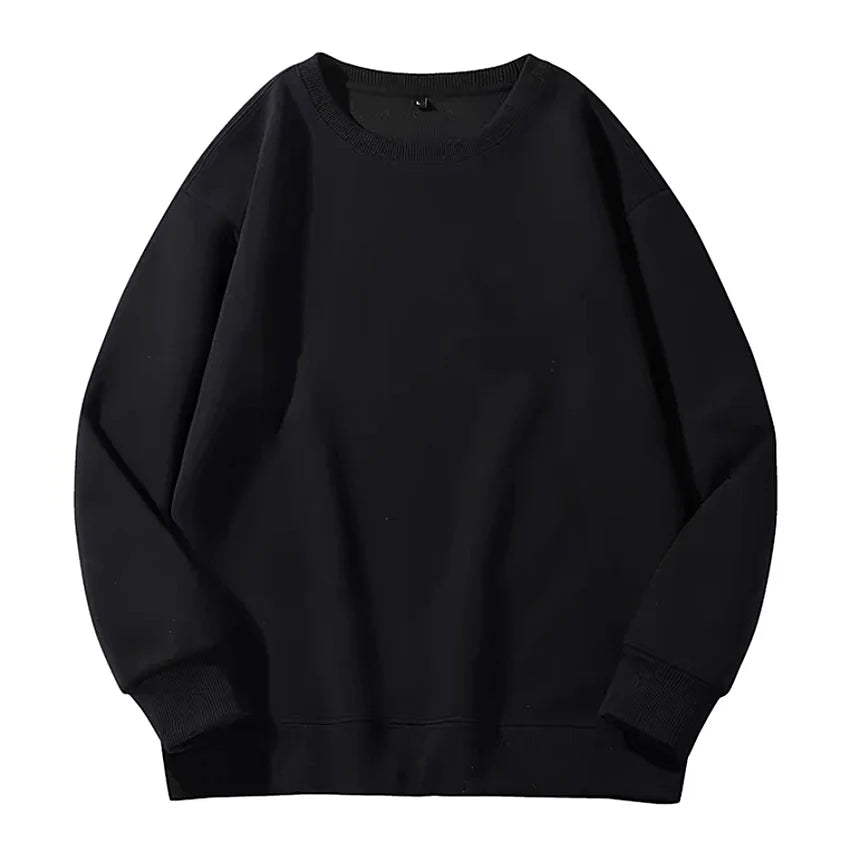 Heavyweight Loose Sweatshirt – Unisex Solid Color Casual Pullover (M-4XL)