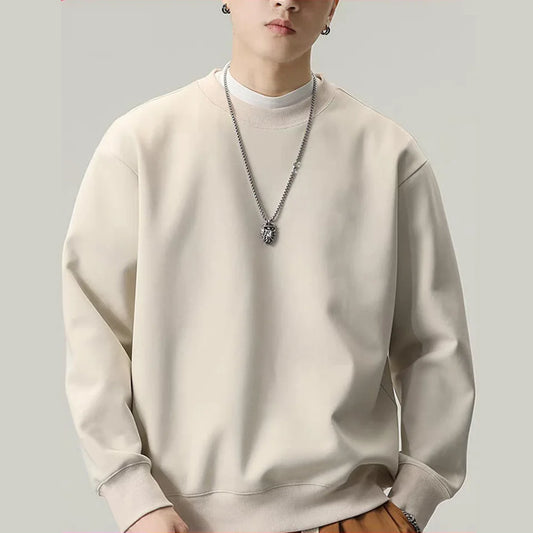 Heavyweight Loose Sweatshirt – Unisex Solid Color Casual Pullover (M-4XL)