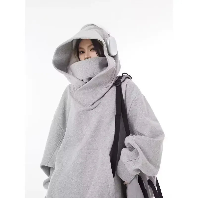 Fashionable American Style Sweatshirt Trendy Brand Men Women's Niche Design Sensibility Loose Fit Top Scene Hooded Sweatshirt