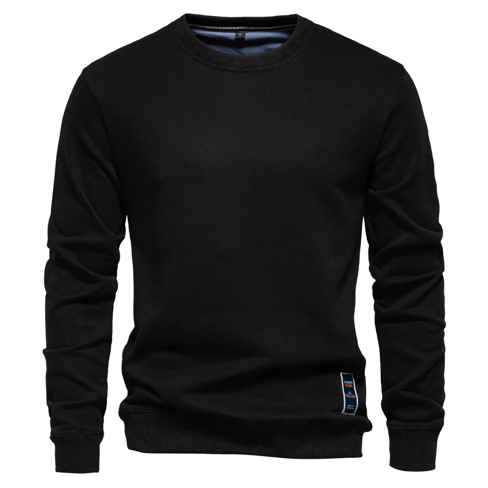 AIOPESON Men's Cotton-Blend Crew Neck Sweatshirt
