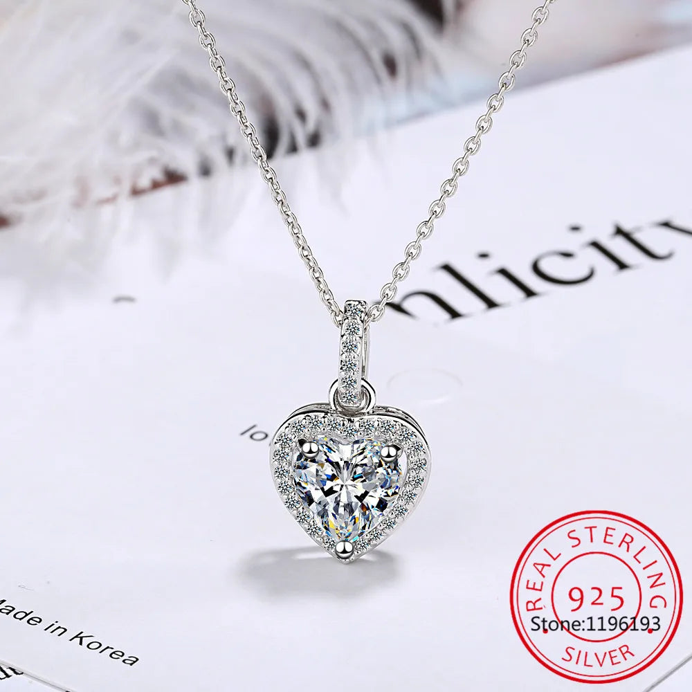 Sterling Silver Heart Pendant Necklace