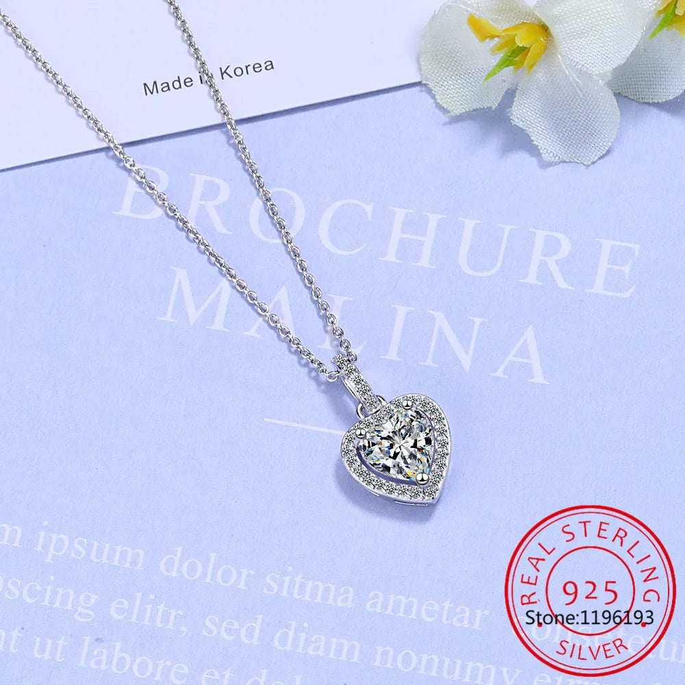 Sterling Silver Heart Pendant Necklace