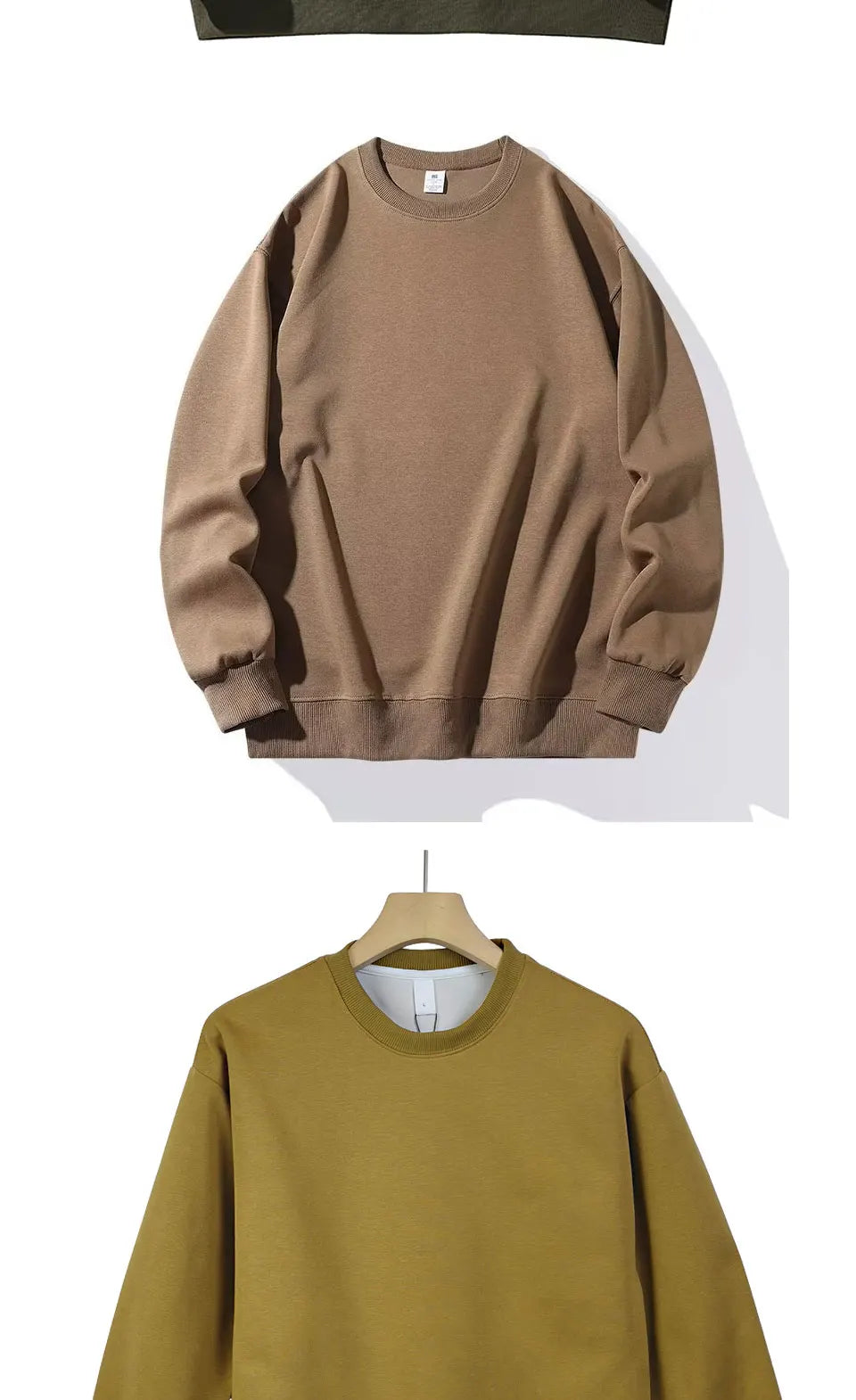 Heavyweight Loose Sweatshirt – Unisex Solid Color Casual Pullover (M-4XL)