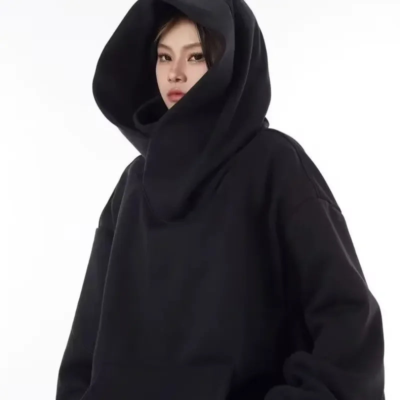Fashionable American Style Sweatshirt Trendy Brand Men Women's Niche Design Sensibility Loose Fit Top Scene Hooded Sweatshirt