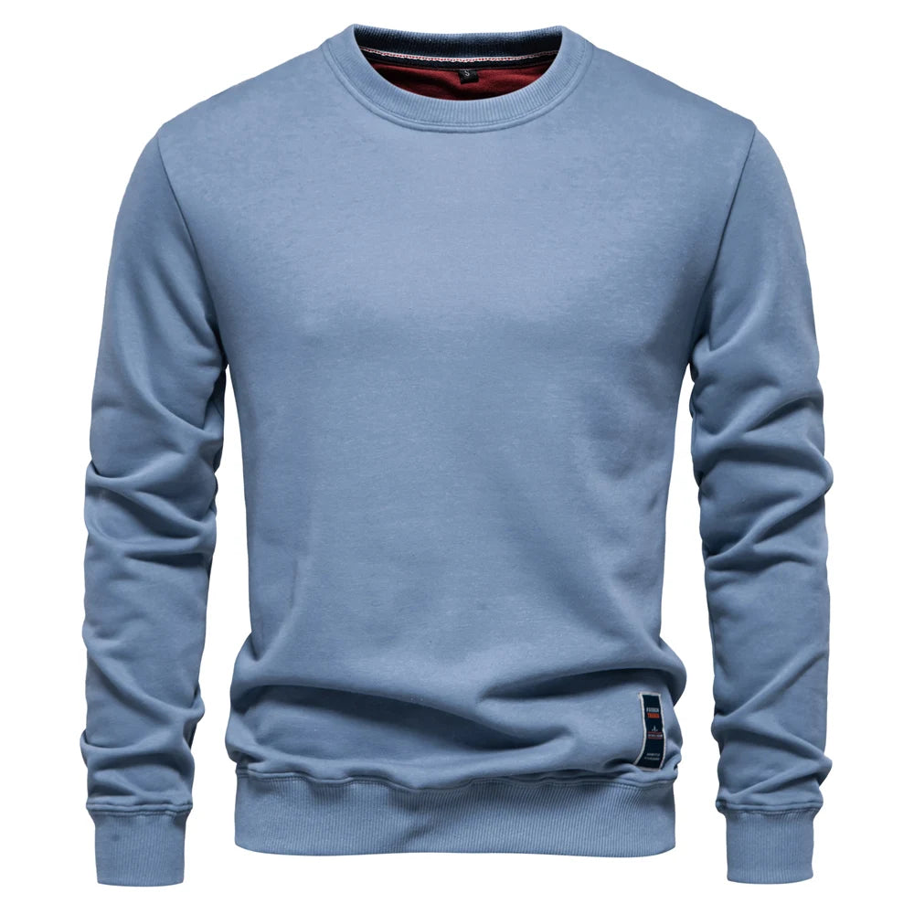 AIOPESON Men's Cotton-Blend Crew Neck Sweatshirt