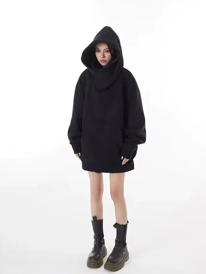 Fashionable American Style Sweatshirt Trendy Brand Men Women's Niche Design Sensibility Loose Fit Top Scene Hooded Sweatshirt