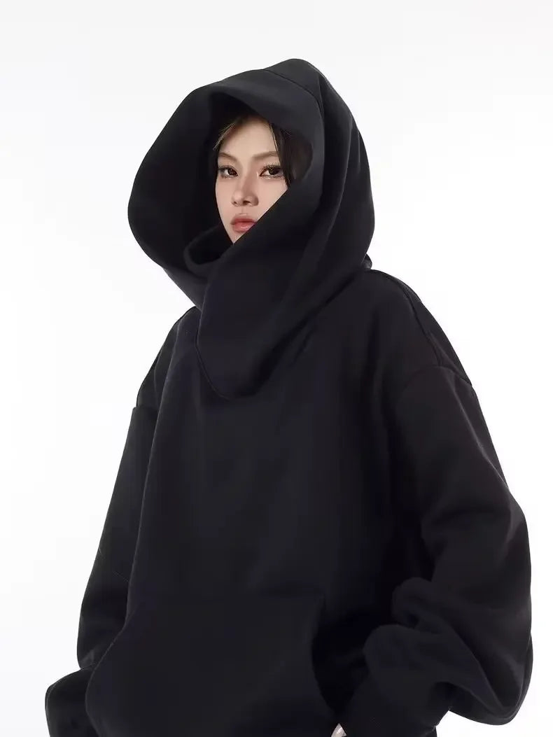 Fashionable American Style Sweatshirt Trendy Brand Men Women's Niche Design Sensibility Loose Fit Top Scene Hooded Sweatshirt