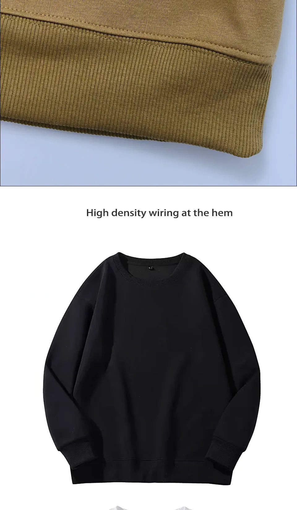 Heavyweight Loose Sweatshirt – Unisex Solid Color Casual Pullover (M-4XL)