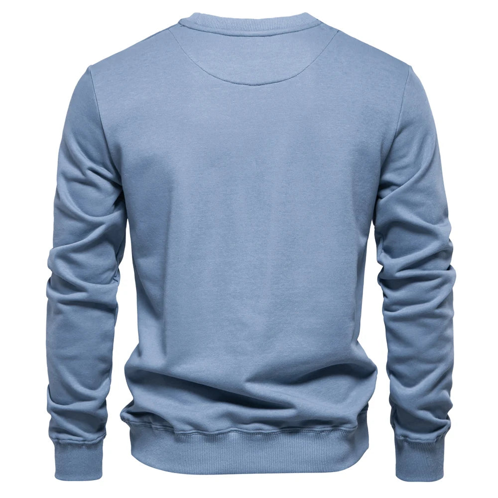 AIOPESON Men's Cotton-Blend Crew Neck Sweatshirt