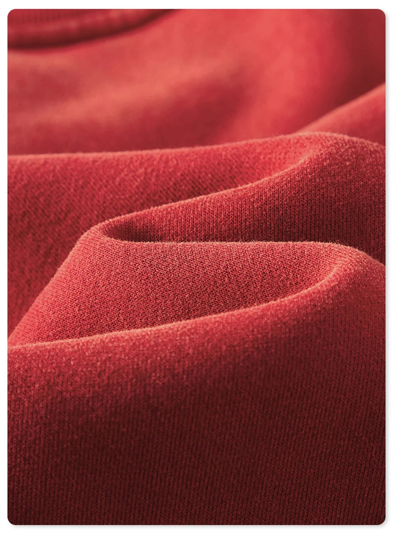 ZODF Autumn Winter Men Washed Fleece Sweatshirts Vintage Unisex Women Loose 355gsm O Neck Thick Warm Pullovers HY0717