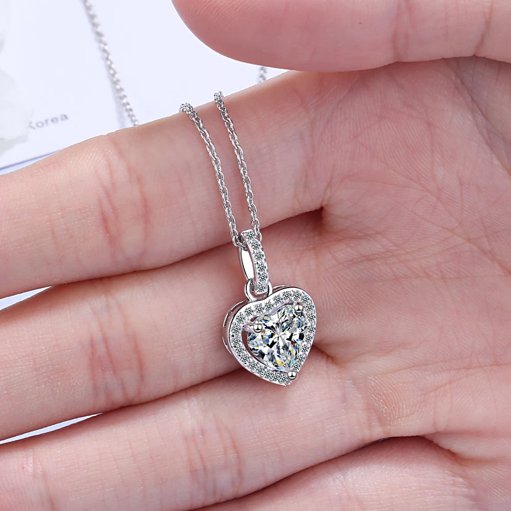 Sterling Silver Heart Pendant Necklace