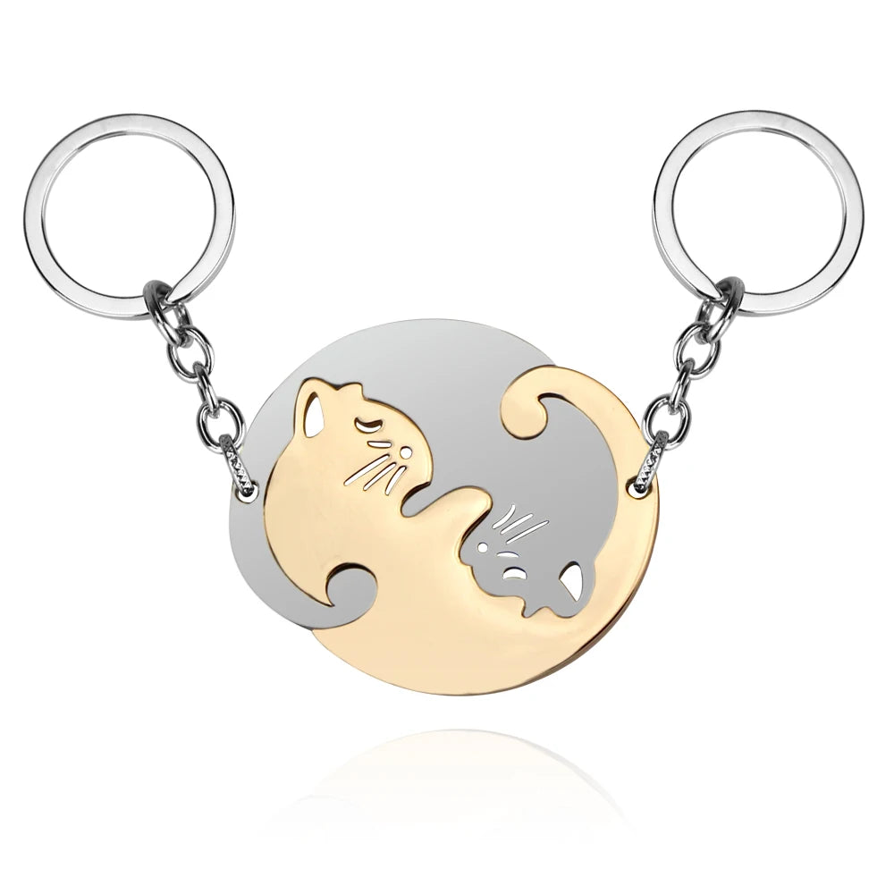 Yin-Yang Cat Puzzel Necklace