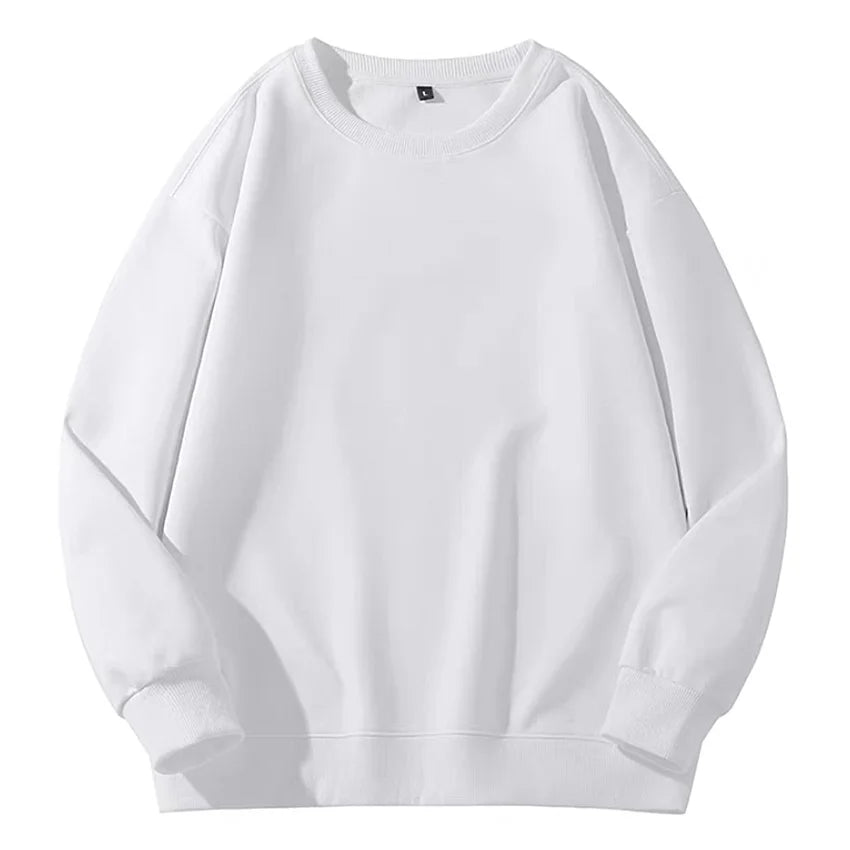 Heavyweight Loose Sweatshirt – Unisex Solid Color Casual Pullover (M-4XL)