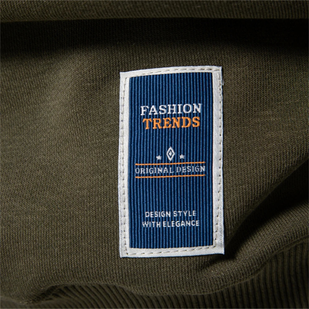 AIOPESON Men's Cotton-Blend Crew Neck Sweatshirt