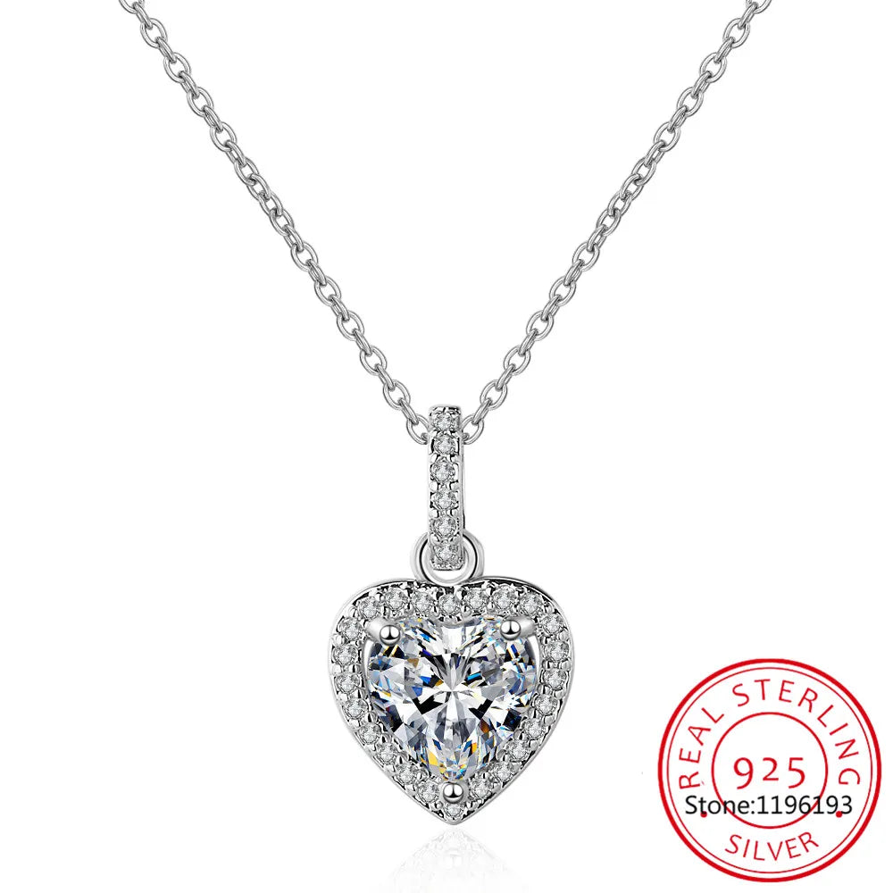 Sterling Silver Heart Pendant Necklace