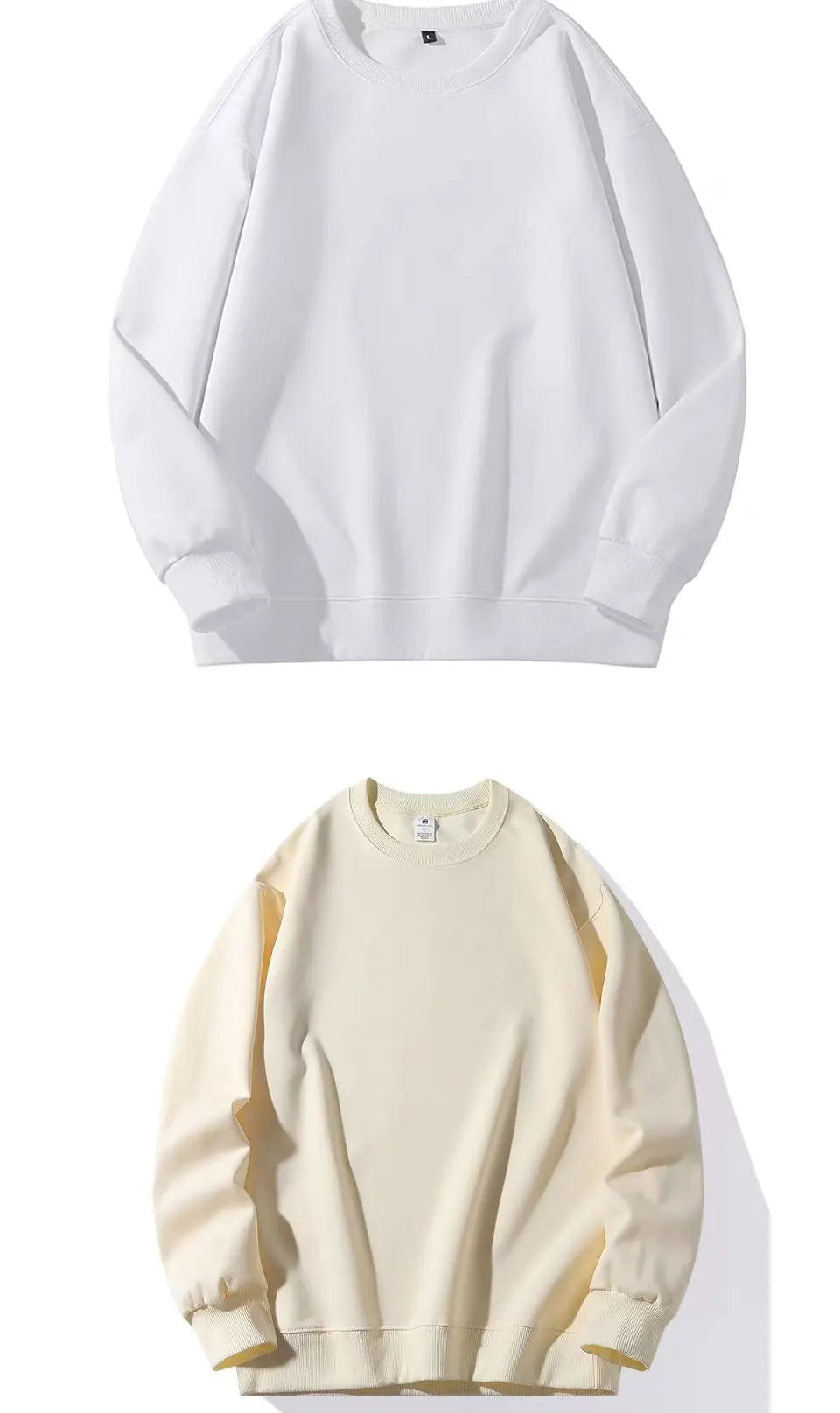 Heavyweight Loose Sweatshirt – Unisex Solid Color Casual Pullover (M-4XL)