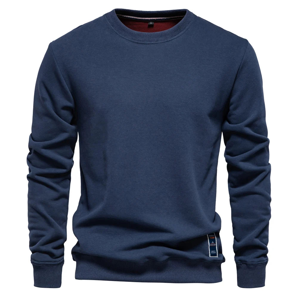 AIOPESON Men's Cotton-Blend Crew Neck Sweatshirt