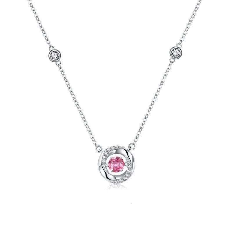 925 Sterling Silver Crystal Pendant – Retro Fashion Necklace for Women & Girls