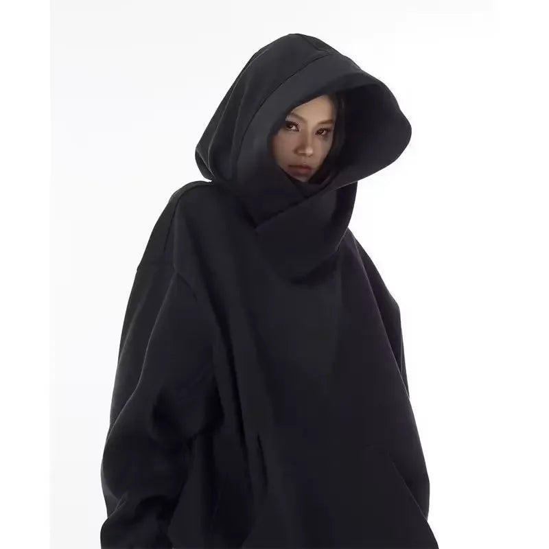 Fashionable American Style Sweatshirt Trendy Brand Men Women's Niche Design Sensibility Loose Fit Top Scene Hooded Sweatshirt