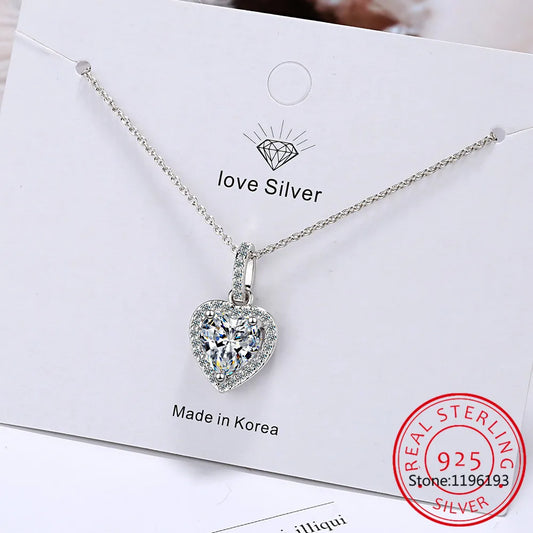 Sterling Silver Heart Pendant Necklace