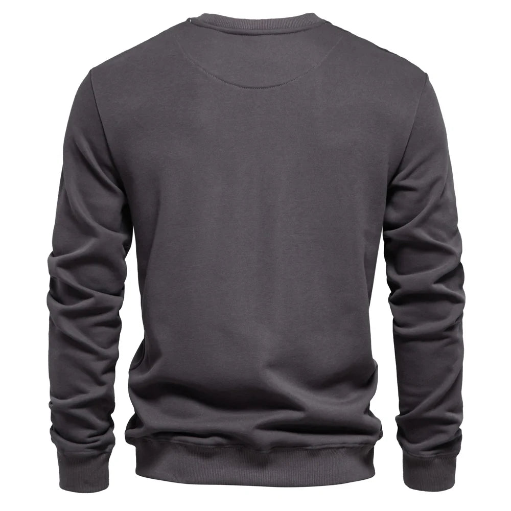 AIOPESON Men's Cotton-Blend Crew Neck Sweatshirt