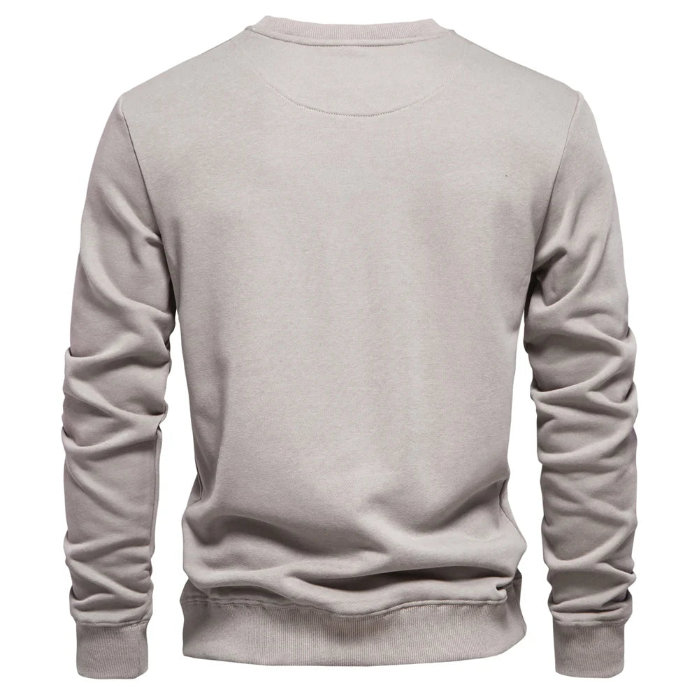 AIOPESON Men's Cotton-Blend Crew Neck Sweatshirt