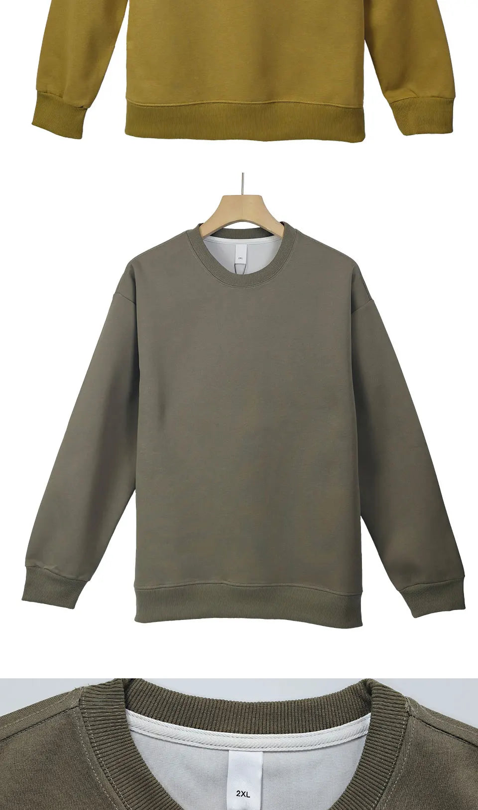 Heavyweight Loose Sweatshirt – Unisex Solid Color Casual Pullover (M-4XL)